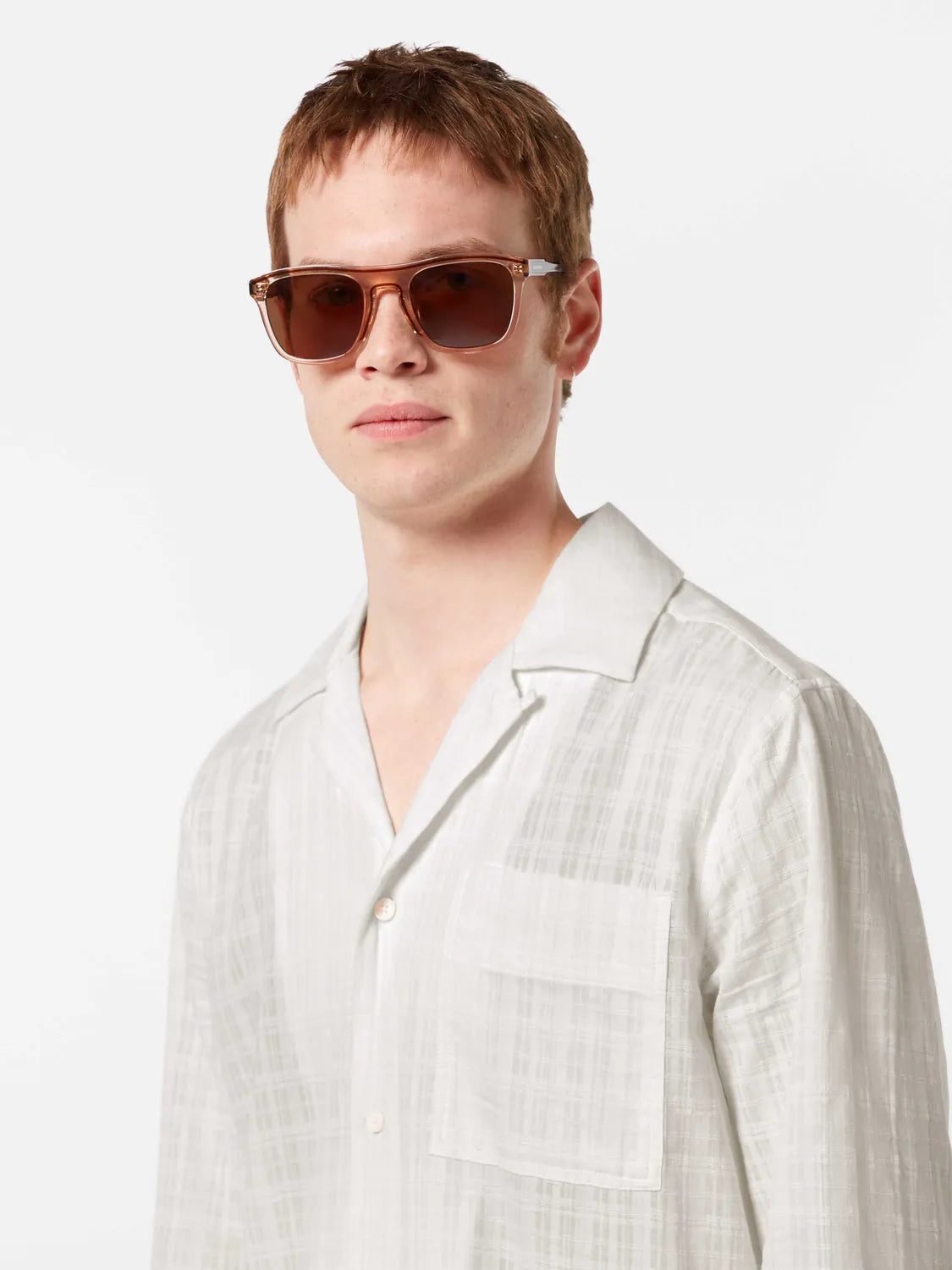 Regular-Fit Cotton Voile Shirt