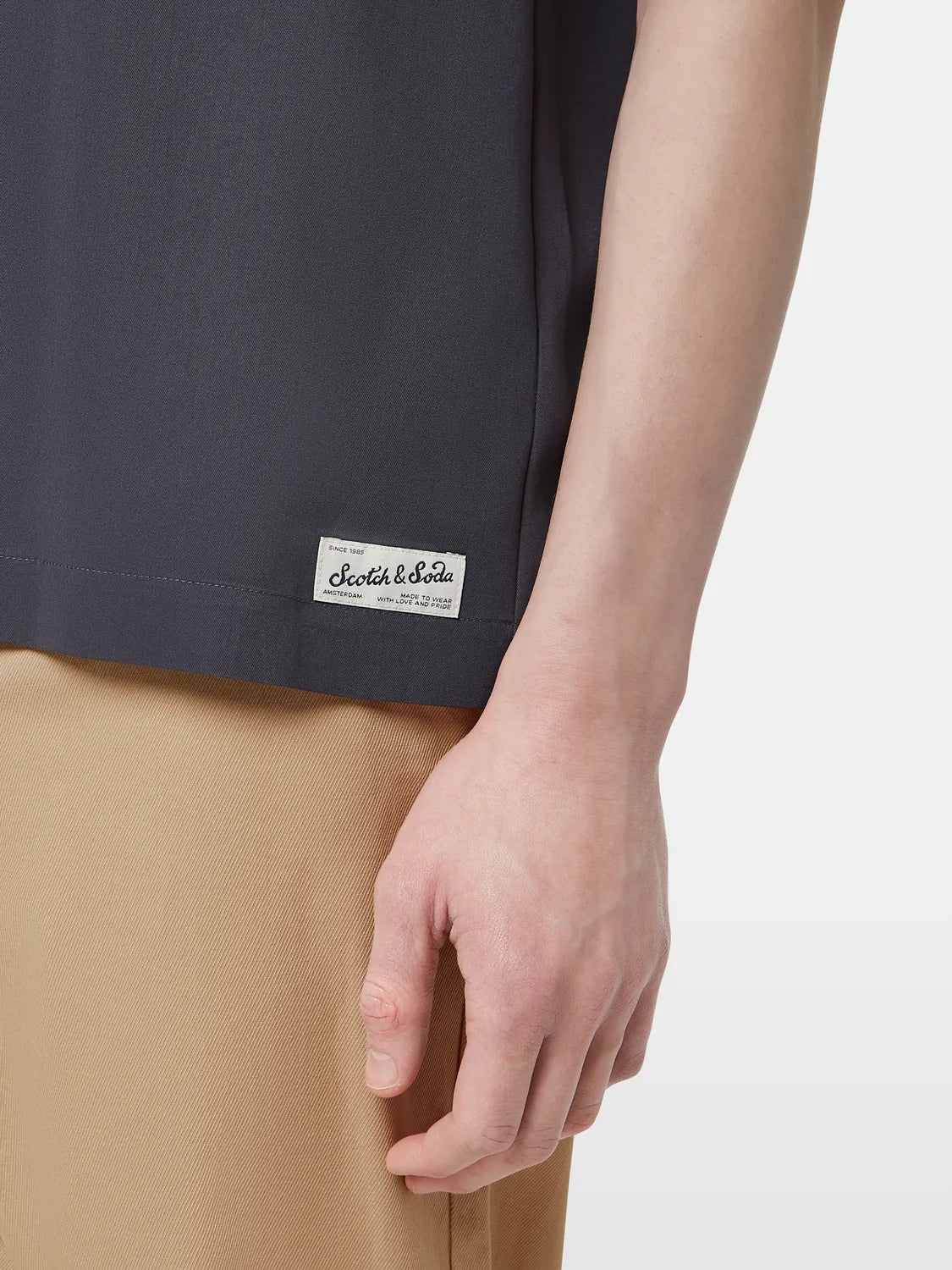 Regular-Fit Sateen Short Sleeve Shirt