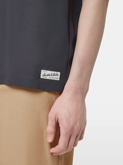 Regular-Fit Sateen Short Sleeve Shirt