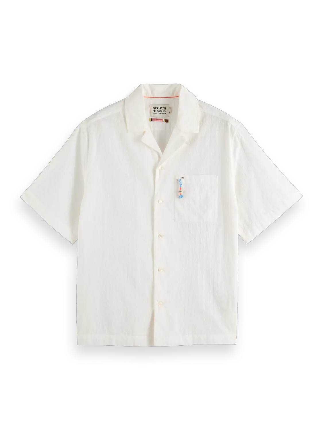 Embroidered Short Sleeve Relaxed-Fit Shirt