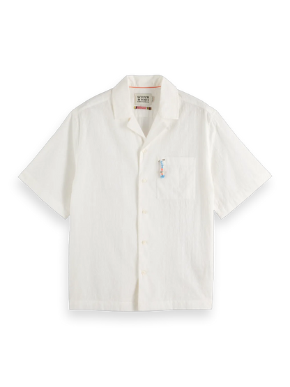 Embroidered Short Sleeve Relaxed-Fit Shirt