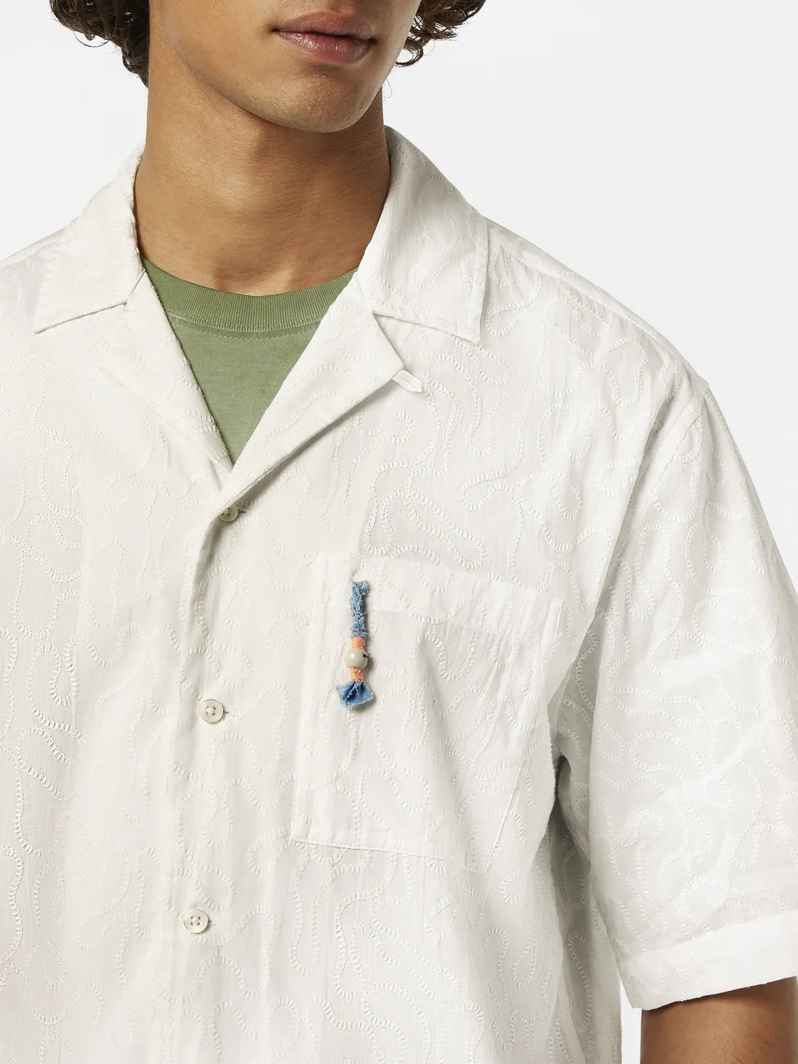 Embroidered Short Sleeve Relaxed-Fit Shirt