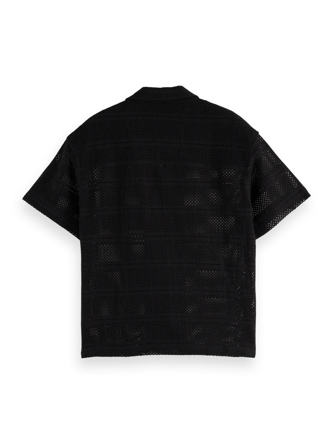 Crochet Short-Sleeved Relaxed-Fit Shirt