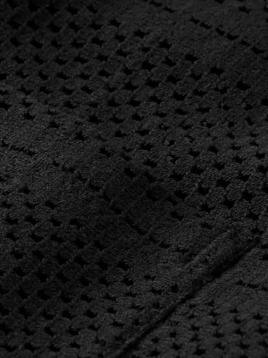 Crochet Short-Sleeved Relaxed-Fit Shirt
