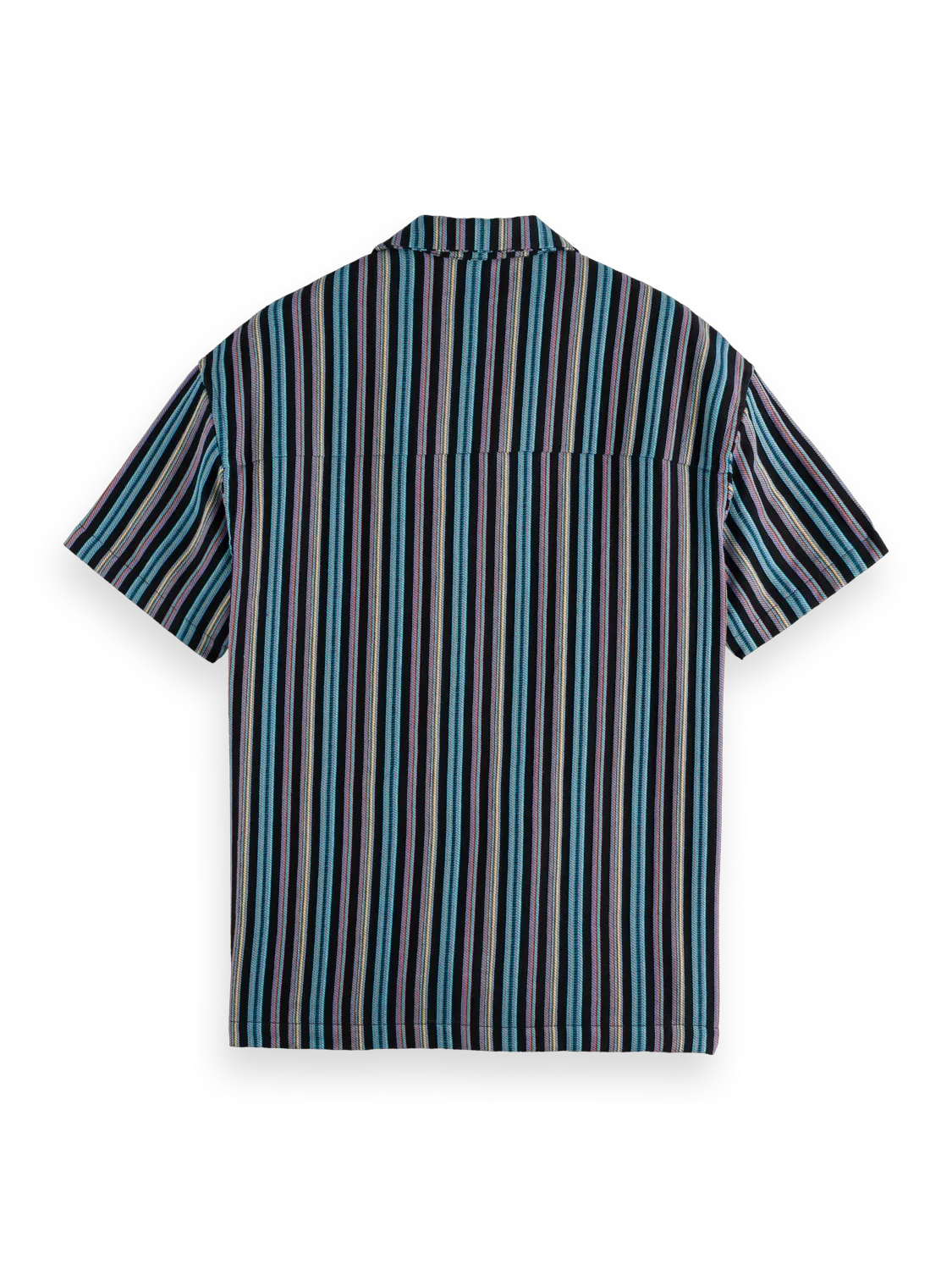 Striped Short Sleeve Relaxed-Fit Jacquard Shirt