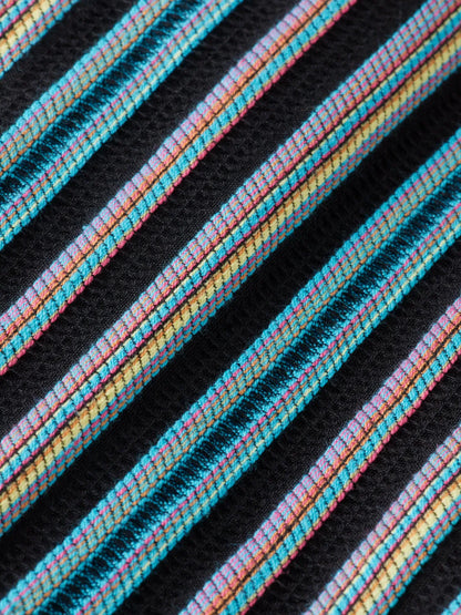 Striped Short Sleeve Relaxed-Fit Jacquard Shirt