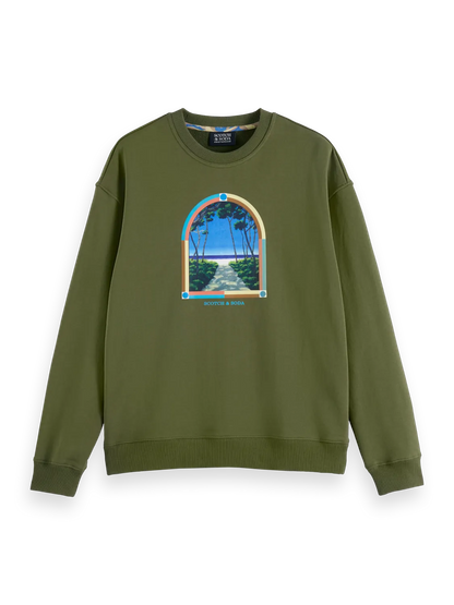 Relaxed-Fit Printed Artwork Sweatshirt