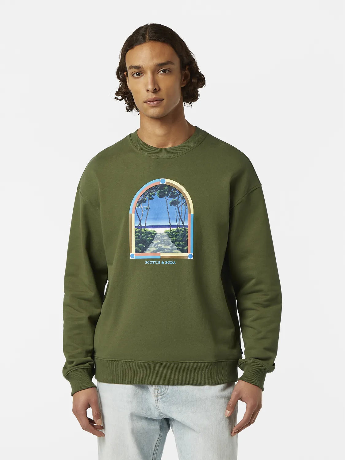 Relaxed-Fit Printed Artwork Sweatshirt