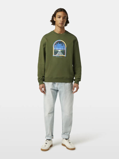 Relaxed-Fit Printed Artwork Sweatshirt