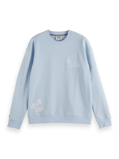 Relaxed-Fit Slub Embroidered Sweatshirt