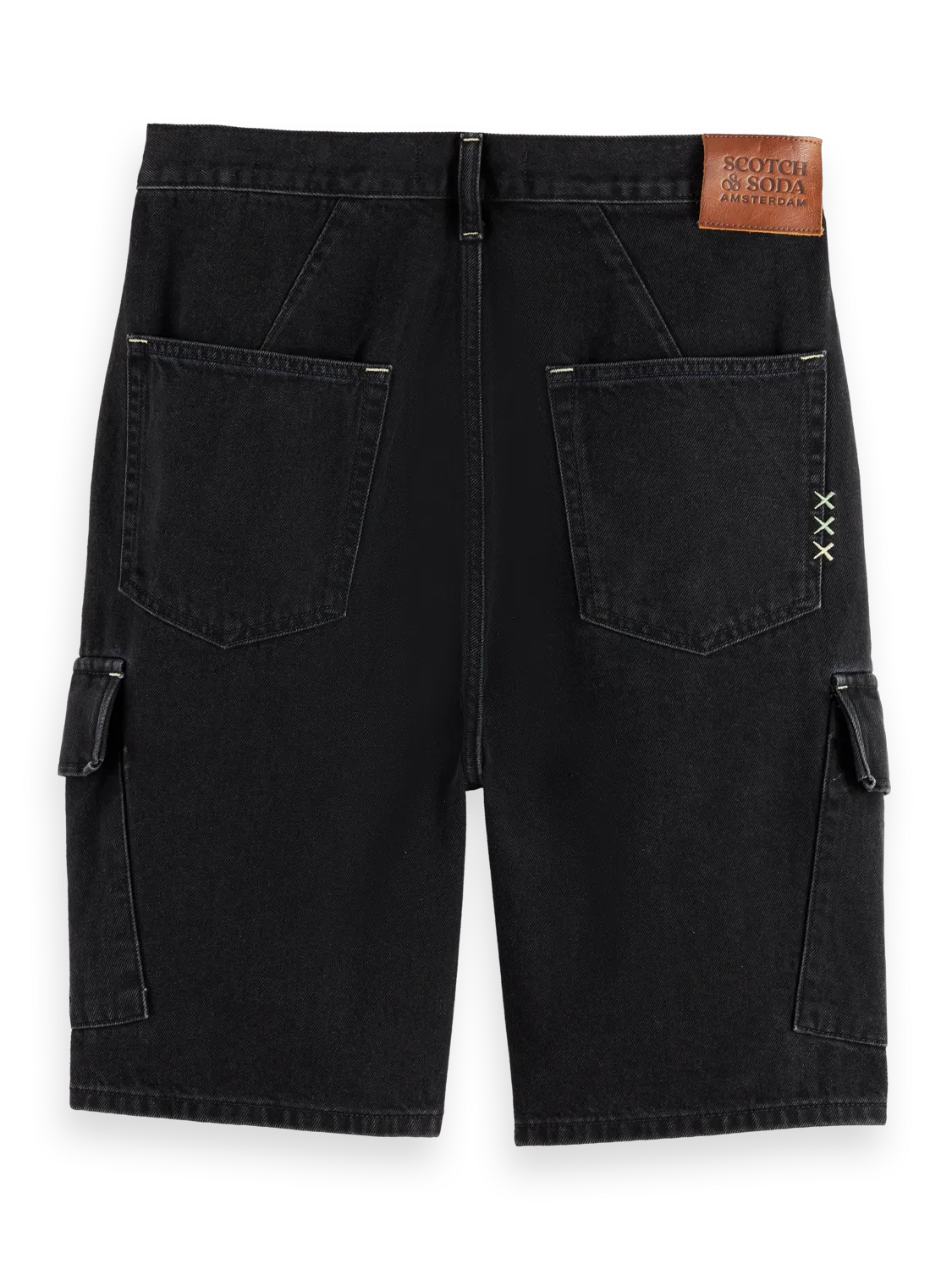 The Strand Loose Denim Cargo Short | Black Buzz