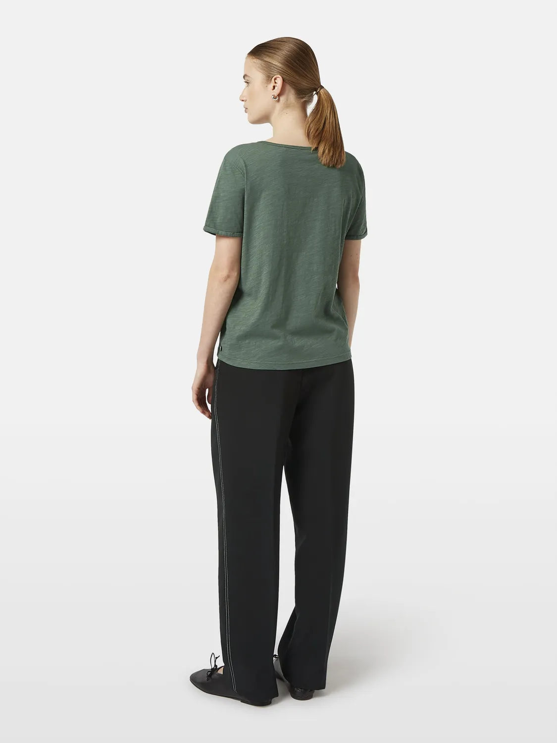 U-Neck Slub Regular Fit T-Shirt