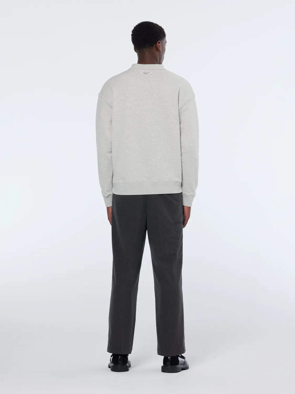 Pocket Detail Wide Fit Melange Chino