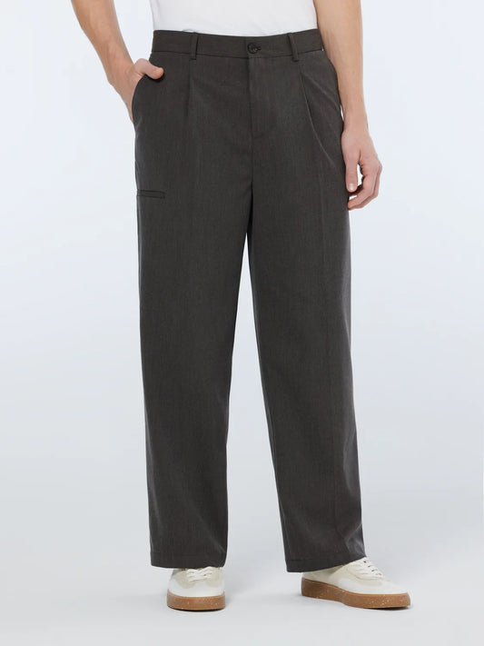 Pocket Detail Wide Fit Melange Chino