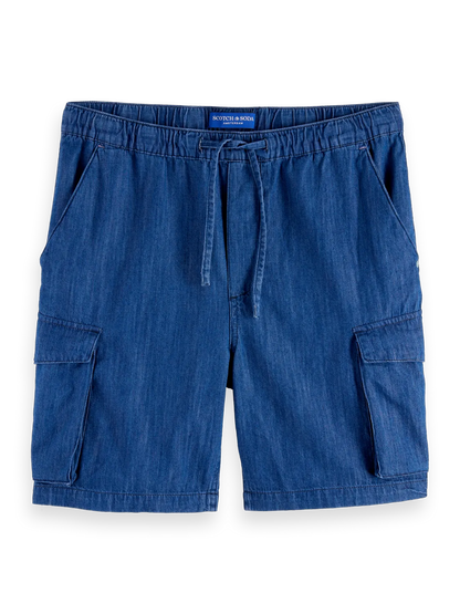 Lightweight Sporty Denim Beach Cargo Short