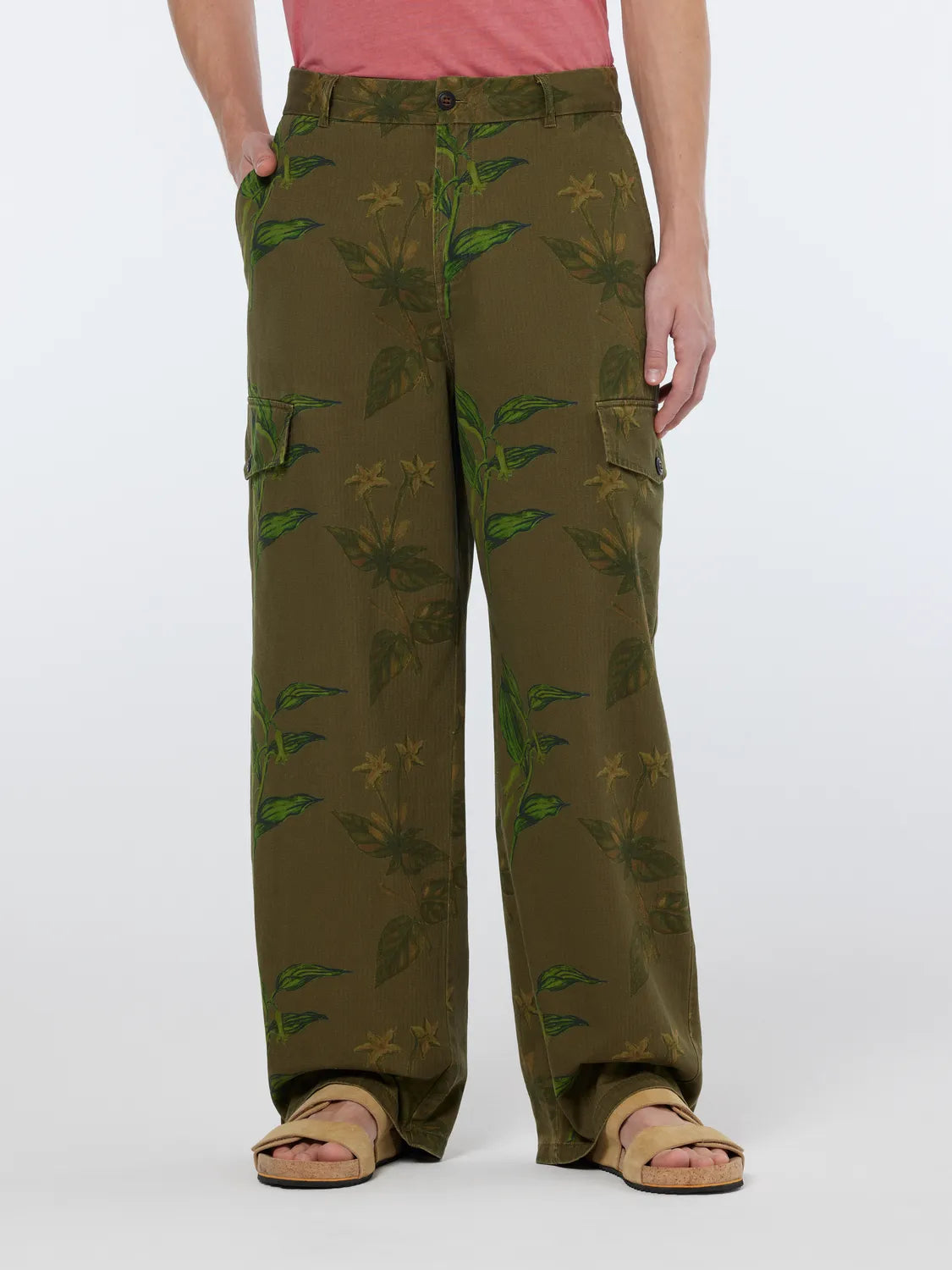 Daze Structured Printed Wide Fit Cargo Pant