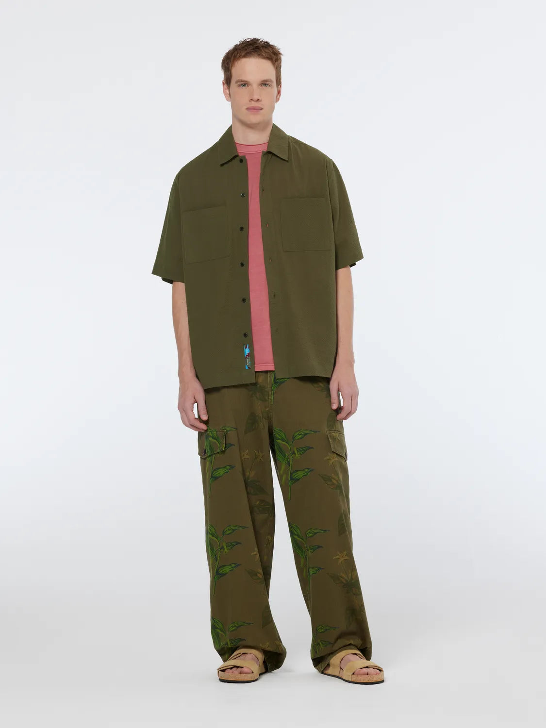 Daze Structured Printed Wide Fit Cargo Pant