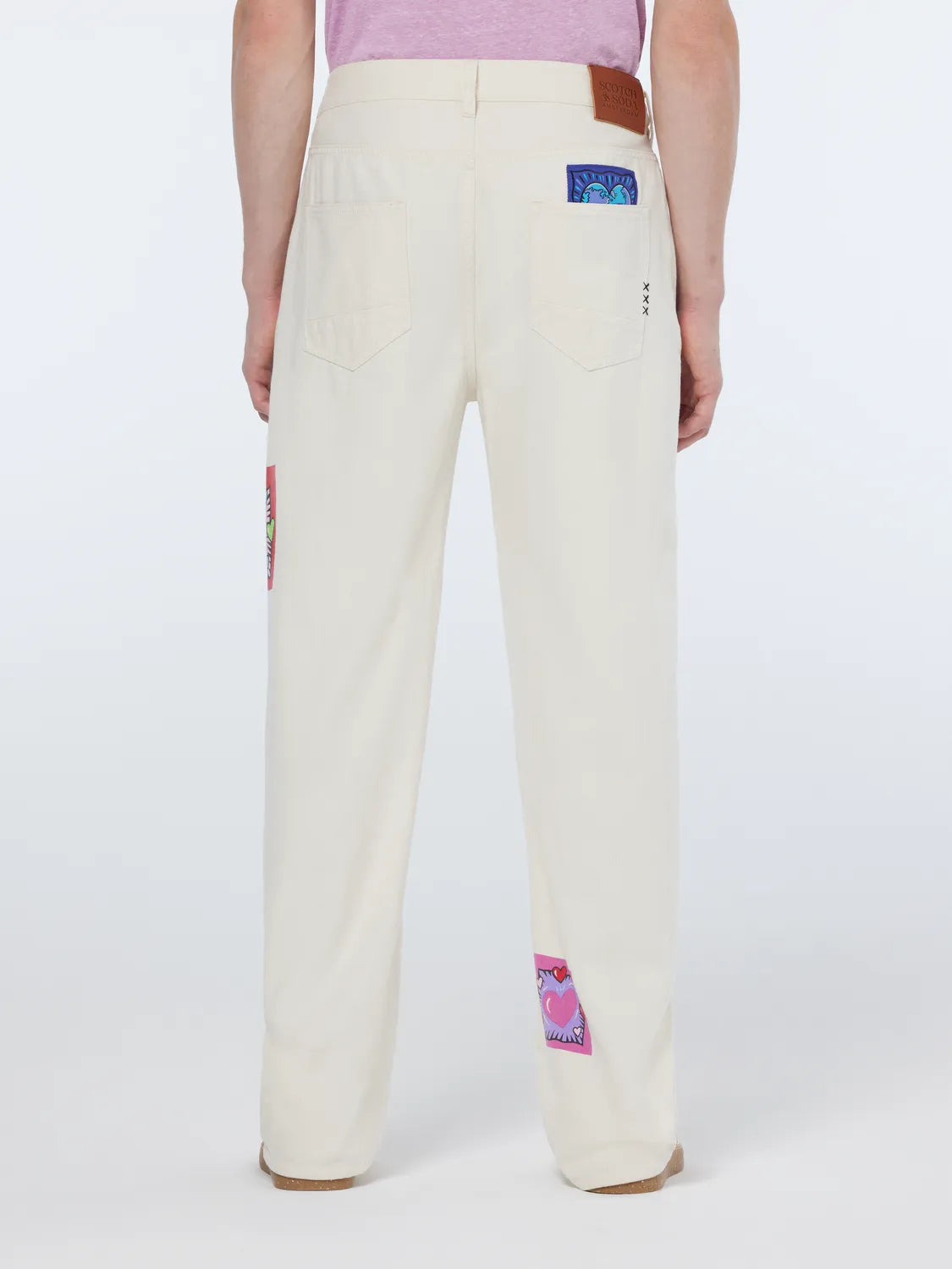 Scotch & Soda x Burton Morris Unisex Straight Leg Jeans | Ecru Love