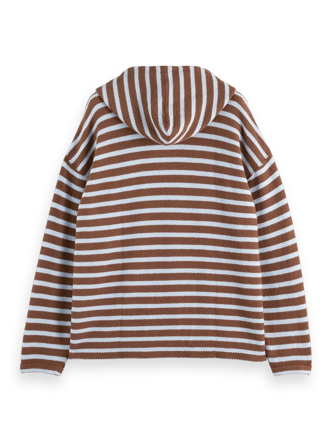 Loose-Fit Striped Slub Terrycloth Hoodie