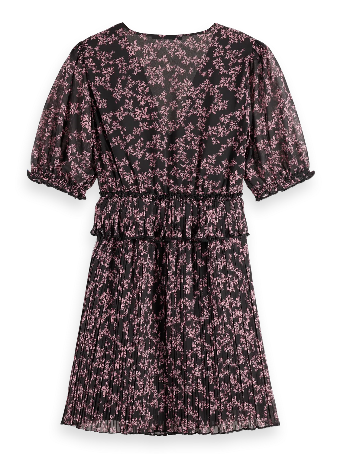 Floral Pleated Mini Dress