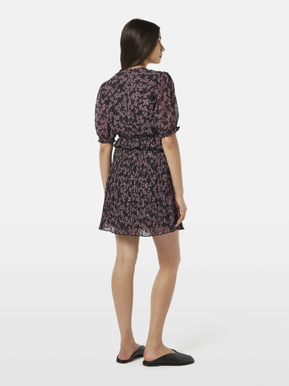 Floral Pleated Mini Dress