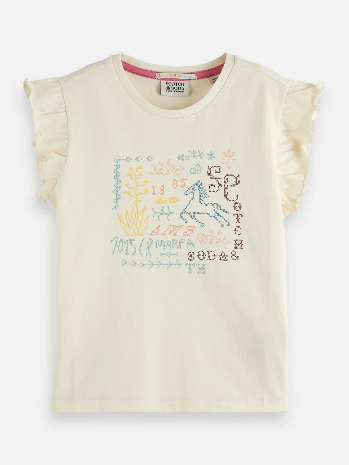 Girls' Front Artwork Relaxed-Fit T-Shirt