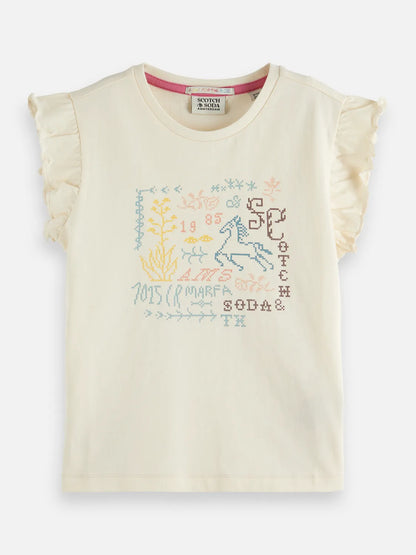 Girls' Front Artwork Relaxed-Fit T-Shirt
