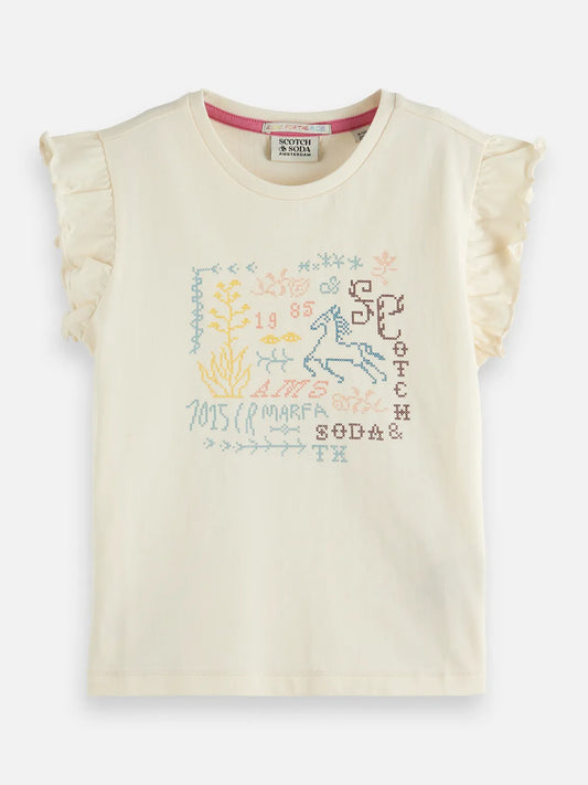 Girls' Front Artwork Relaxed-Fit T-Shirt