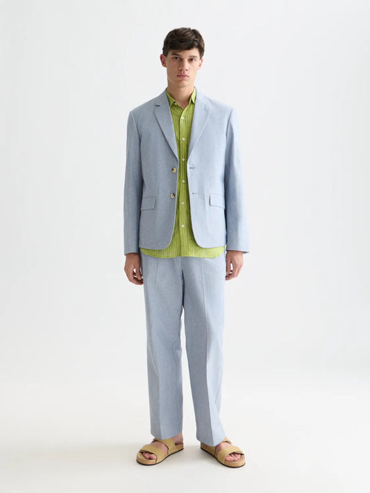Unconstructed Linen-blend Relaxed-Fit Blazer