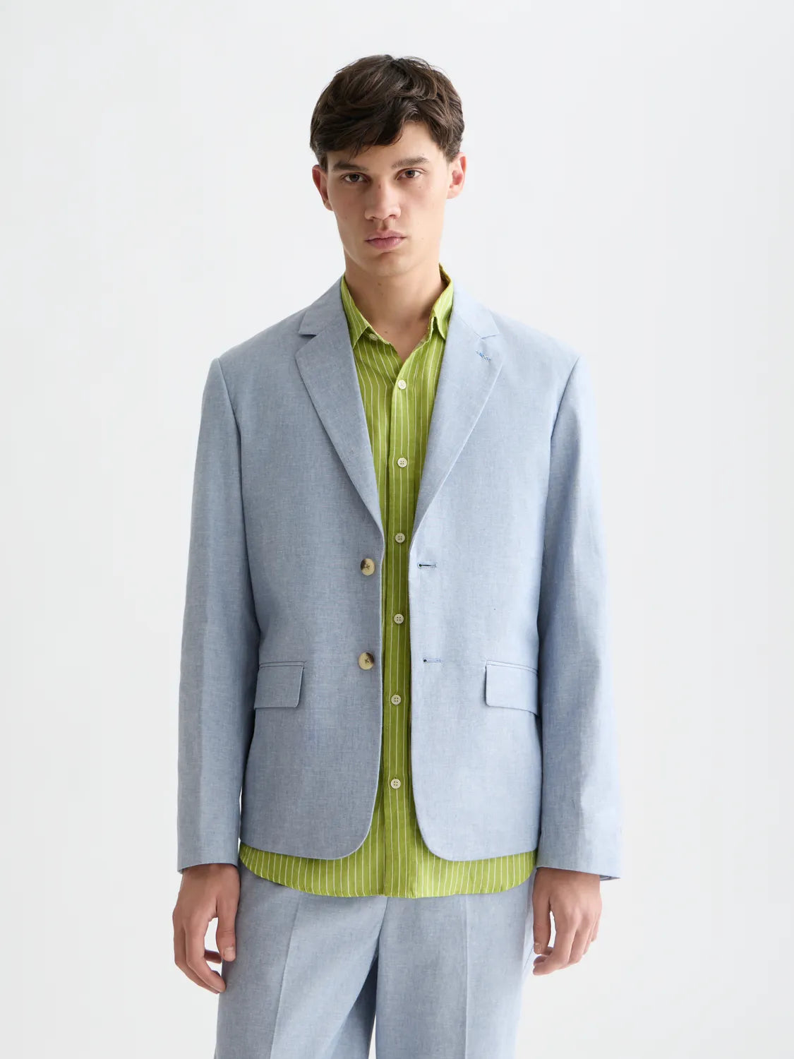 Unconstructed Linen-blend Relaxed-Fit Blazer