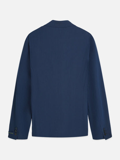 Unconstructed Cotton-Blend Seersucker Blazer
