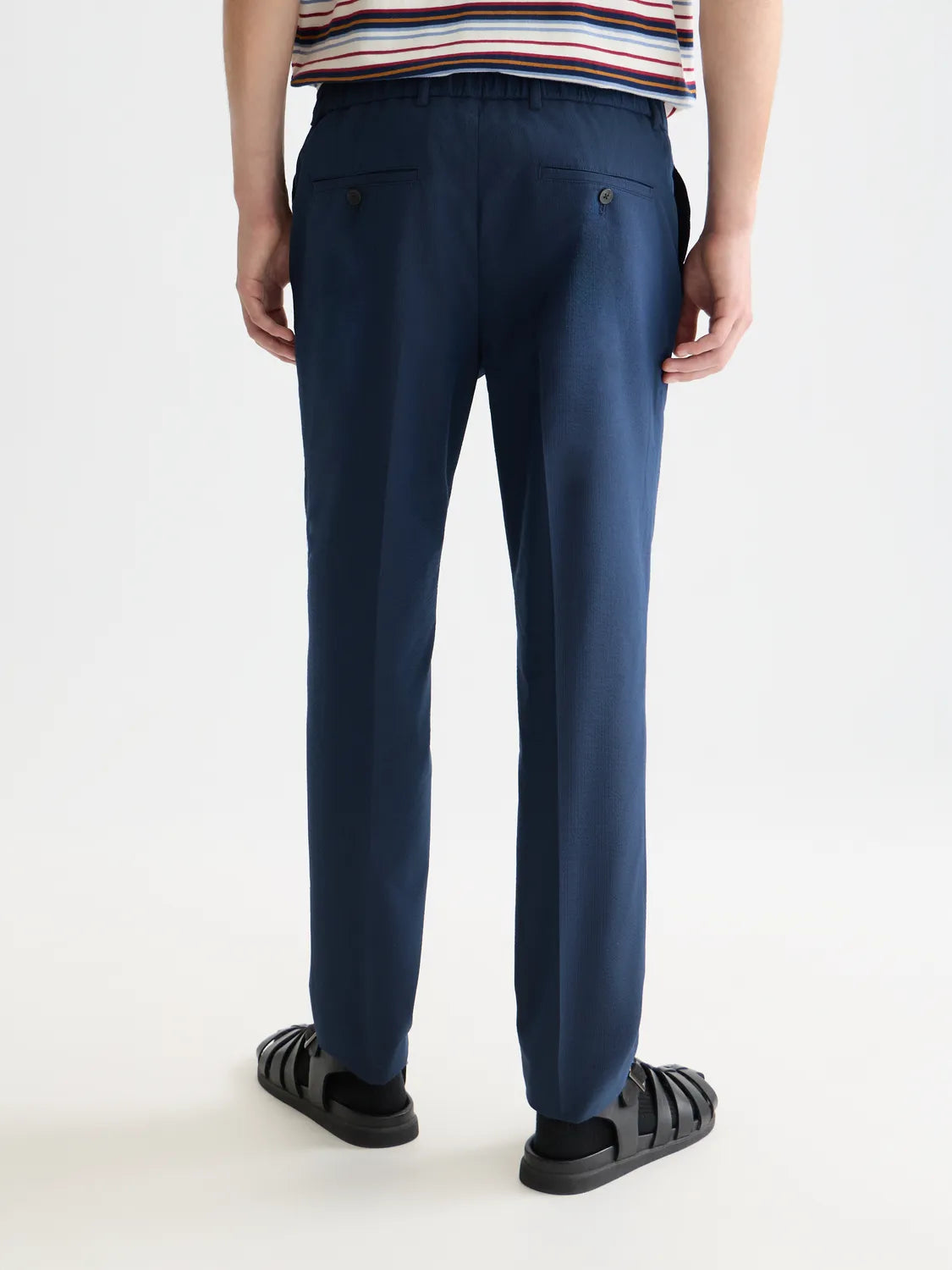 Warren Seersucker Cotton-Blend Regular Straight-Fit Jogger