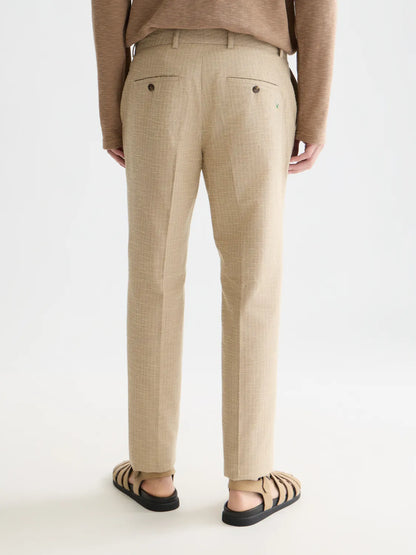 Stuart Structured Linen-Blend Slim-Fit Chino