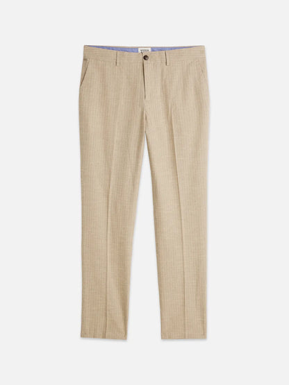 Stuart Structured Linen-Blend Slim-Fit Chino