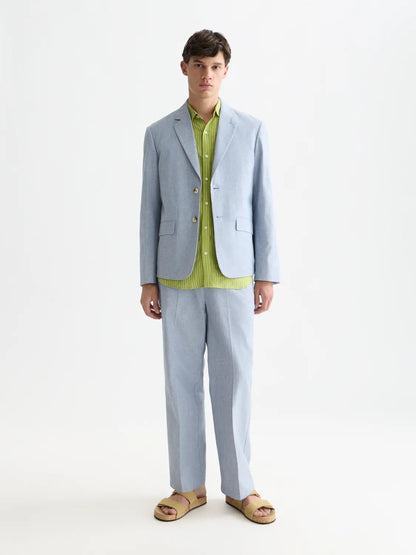 Otis Tailored Cotton-Linen Relaxed Straight-Fit Jogger
