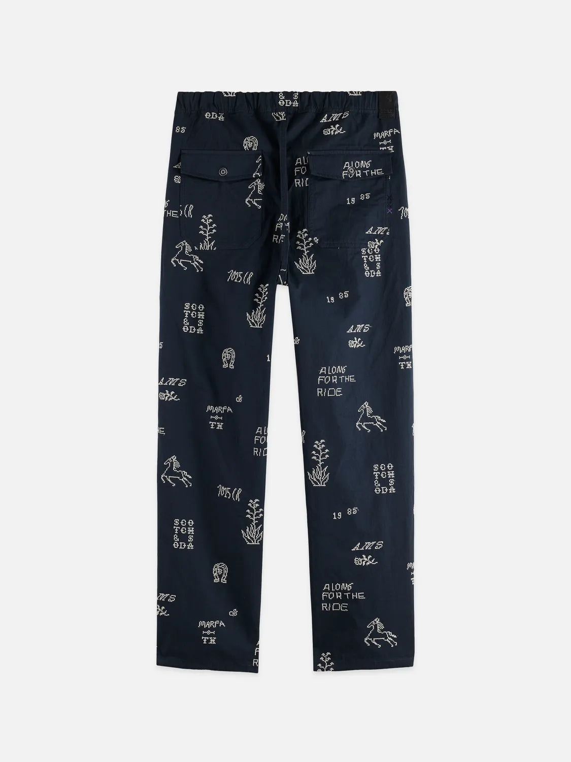 Embroidered Cotton-Blend Relaxed Straight-Fit Chino