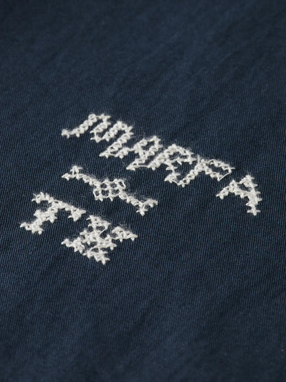 Embroidered Cotton-Blend Relaxed Straight-Fit Chino