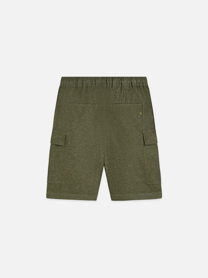 Linen-Blend Relaxed-Fit Cargo Bermuda Shorts