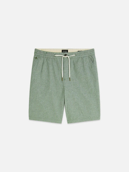 Fave Cotton-Linen Yarn-Dyed Regular-Fit Bermuda Shorts