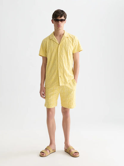 Fave Terry Jacquard Relaxed-Fit Bermuda Shorts