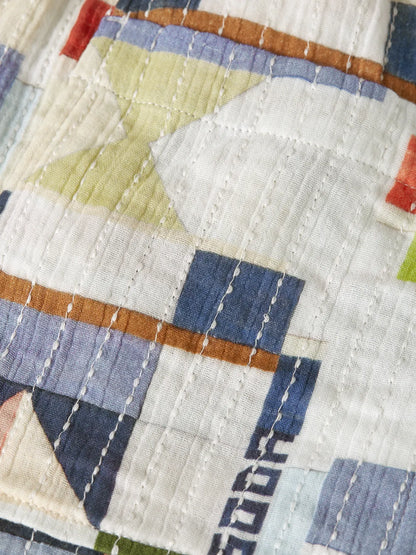 Topstitched Printed Cotton Relaxed-Fit Bermuda Shorts