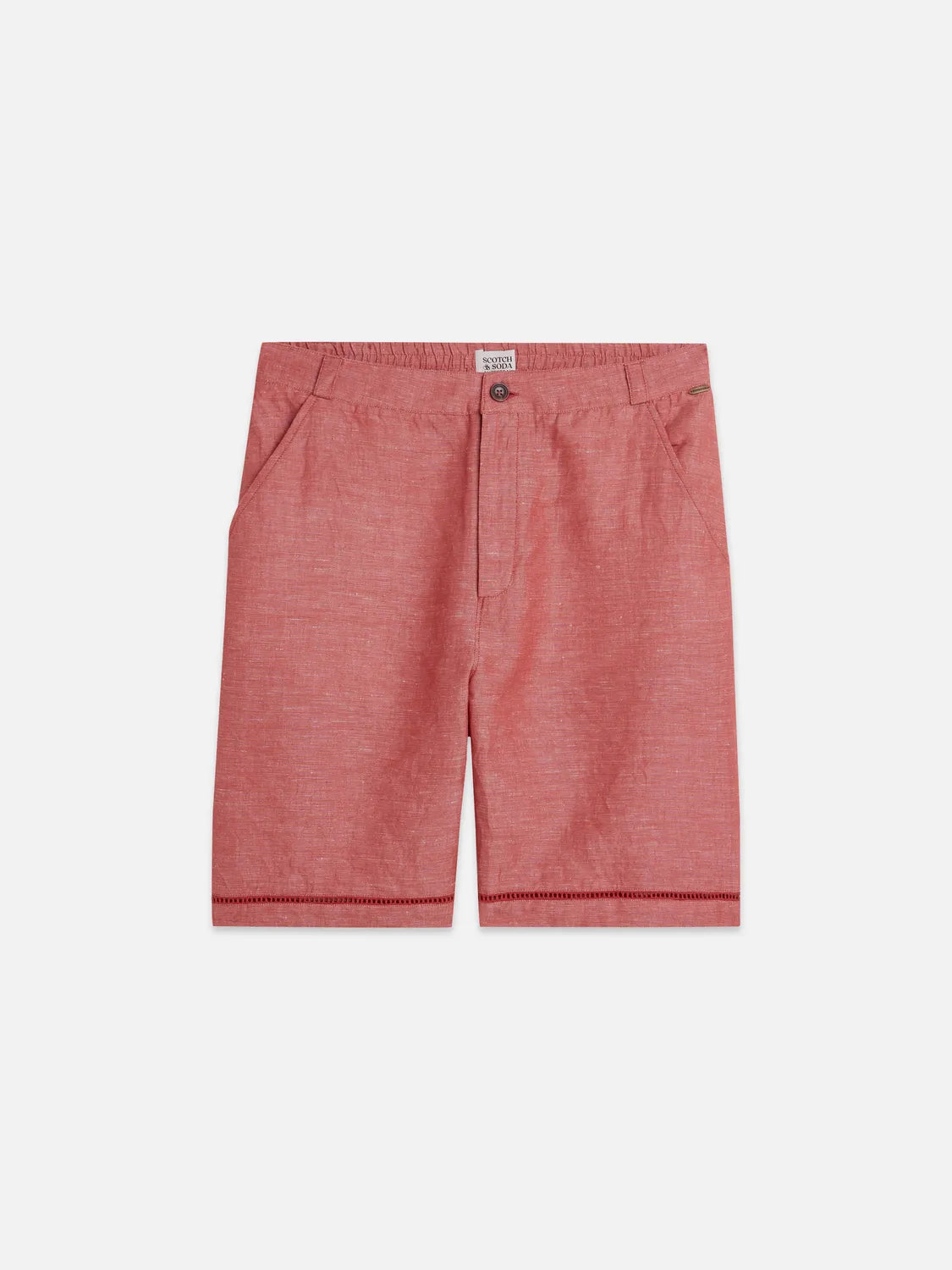 Embroidered Linen-Blend Wide-Fit Bermuda Shorts