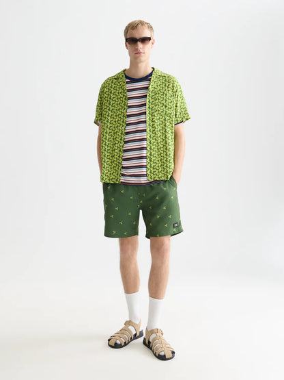 Mini Print Mid-Length Swim Shorts