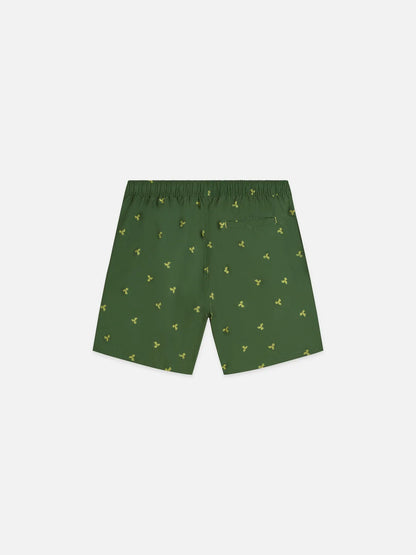 Mini Print Mid-Length Swim Shorts