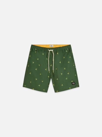 Mini Print Mid-Length Swim Shorts