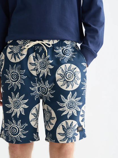Printed Long-Length Swim Shorts