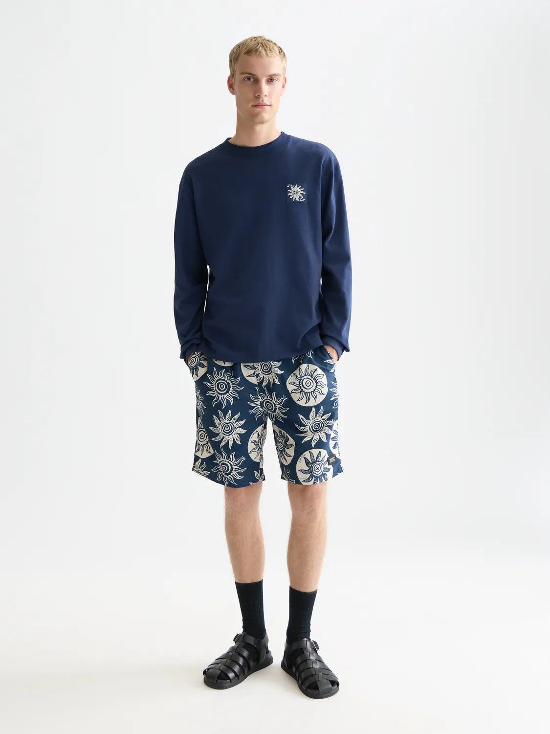 Printed Long-Length Swim Shorts