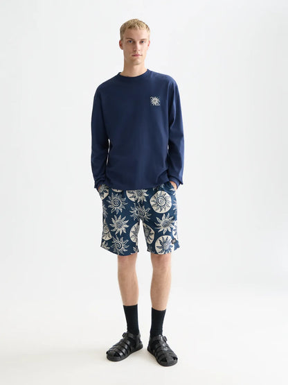 Printed Long-Length Swim Shorts