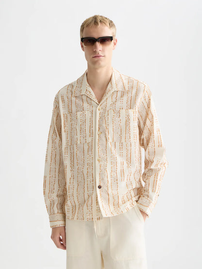 Jacquard Structure Boxy-Fit Shirt