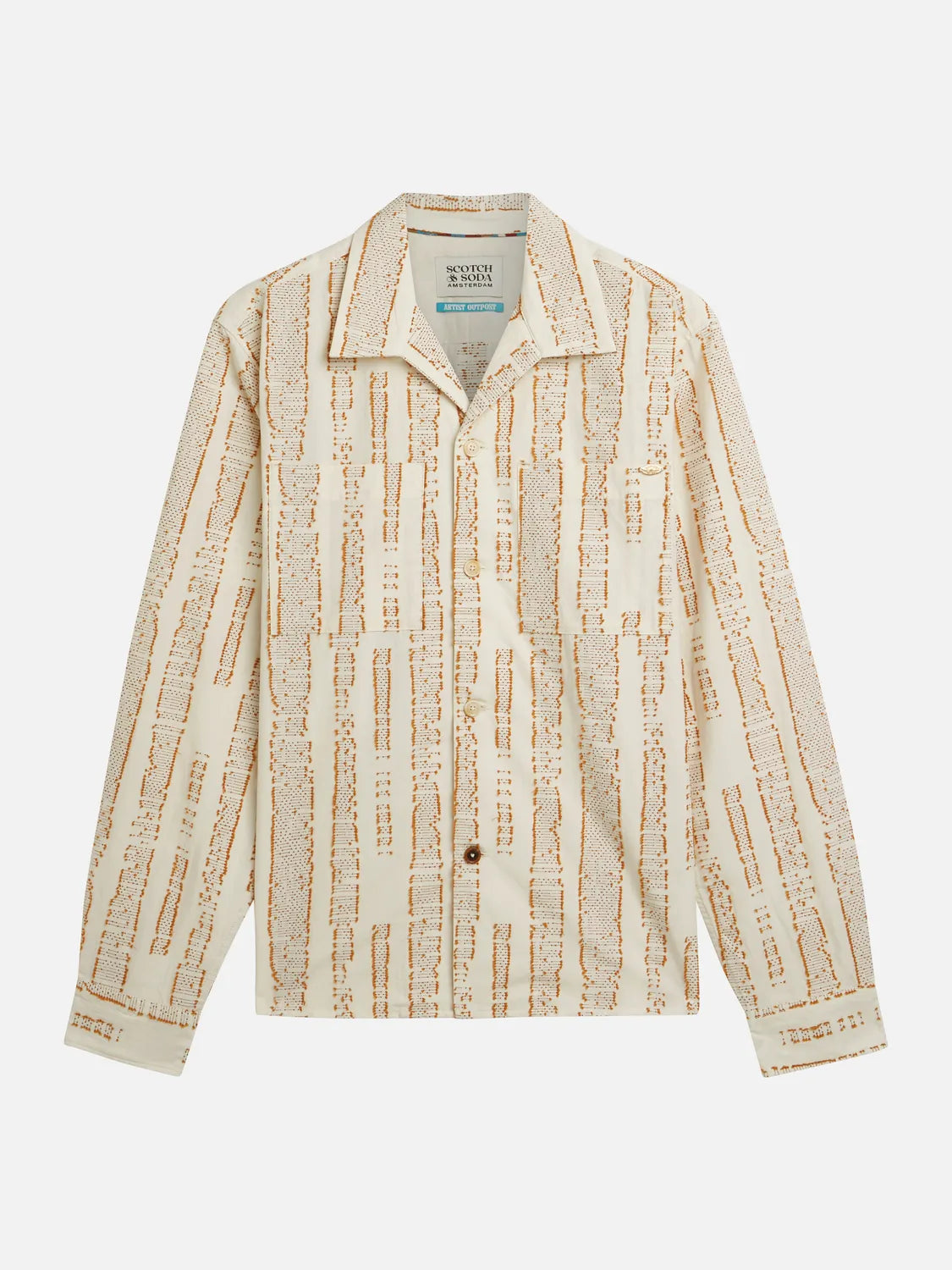 Jacquard Structure Boxy-Fit Shirt